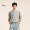 JNBY Men's 2024 Autumn Cotton Round Neck Loose T-Shirt