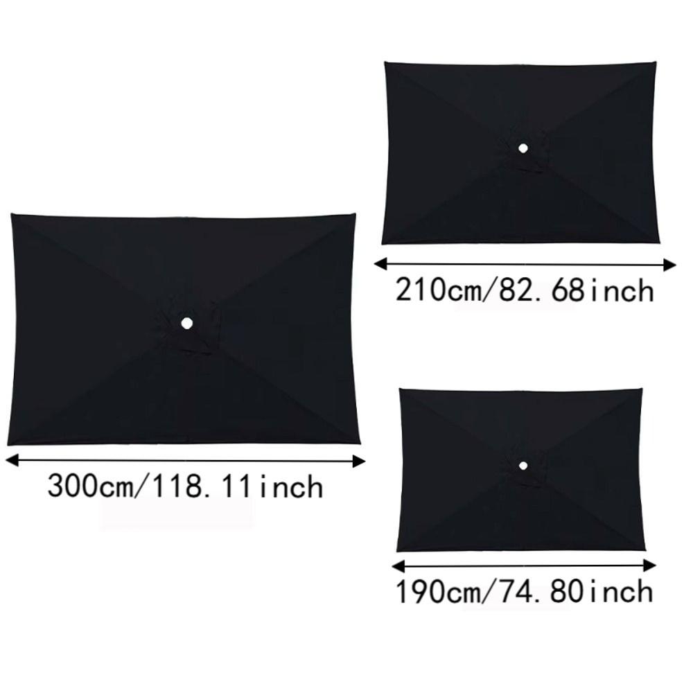 Rectangular Patio Umbrella Waterproof Sunshade Easy To Install Replacement Canopy Backyard