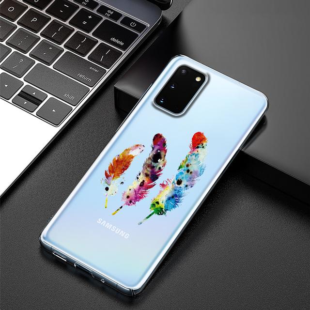 Colorful Feathers Case For Samsung Galaxy A53 A52 A52s A33 A32 A22 A13 5g A12 A03 A12 A50 A51 A70 A71 A72 A42 A11 Soft Tpu Cover
