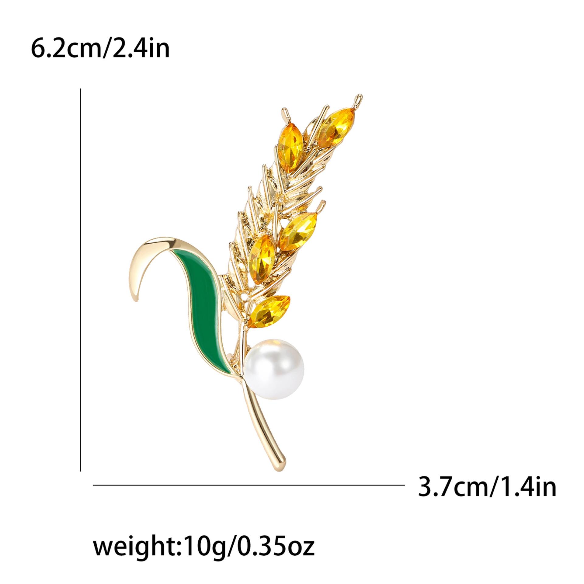 

Модная золотая пшеничная брошь Ниша Простая булавка для растений Женская одежда Аксессуары Аксессуары для корсажа