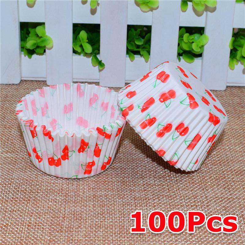 

100PCS/Pack Disposable Cupcakes Cake Dessert Greaseproof Paper Dessert Making Paper Cups Festival Hygienic Party E