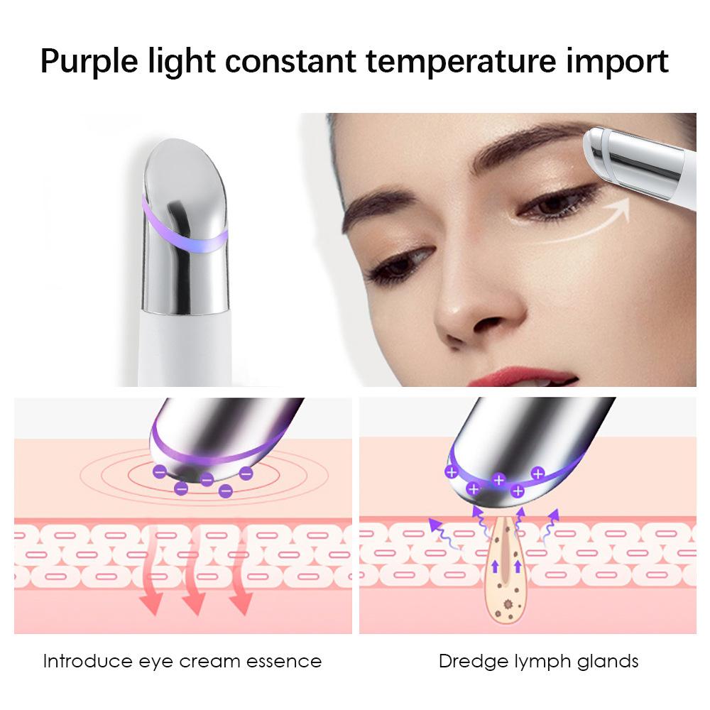 5 In 1 Led Red Light Therapy Wand for Relax Eye Dark Circles Eye Bags Puffiness Skincare Tool Eye Beauty Device Facial Massager