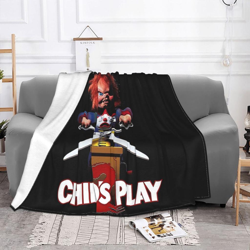Chucky See You In Hell Blankets Soft Warm Flannel Throw Blanket Bedspread for Bed Living Room Picnic Travel Home Sofa