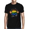 1Tee Mens LGBT Pride Flag Ripped Reveal T-Shirt