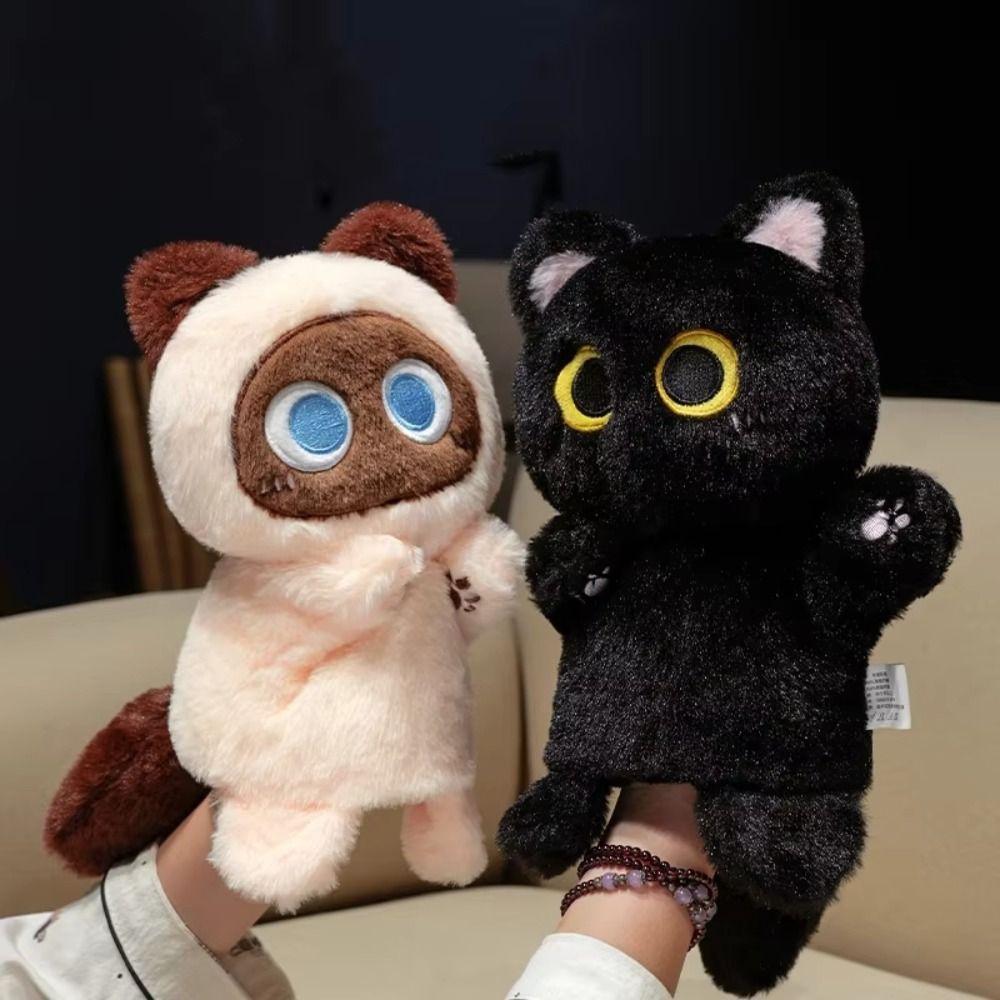Cat Stuffed Plush Cat Toys Simulation Hand Finger Story Puppet Animal Hand Puppet  Parent-child