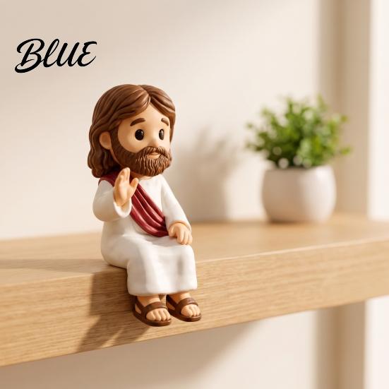 Betekenisvolle Geschenken voor Werk Gelegenheid Schattige Biddende Jezus Hars Beeldje, Zegenende Figuur Bureau Standbeeld, Minimalistische Woonkamer Decoraties Religieus