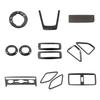 For Skoda Karoq 2017- Car Inner Styling Modify Refit Central Console Part Trim Frame Cover Stainless Steel Decorate