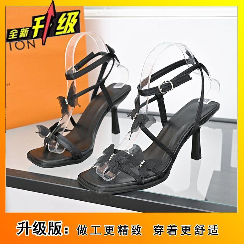 Soft-soled high heels summer temperament sweet and spicy fairy style open-toed sandals 2025 summer explosion fashion sandals women