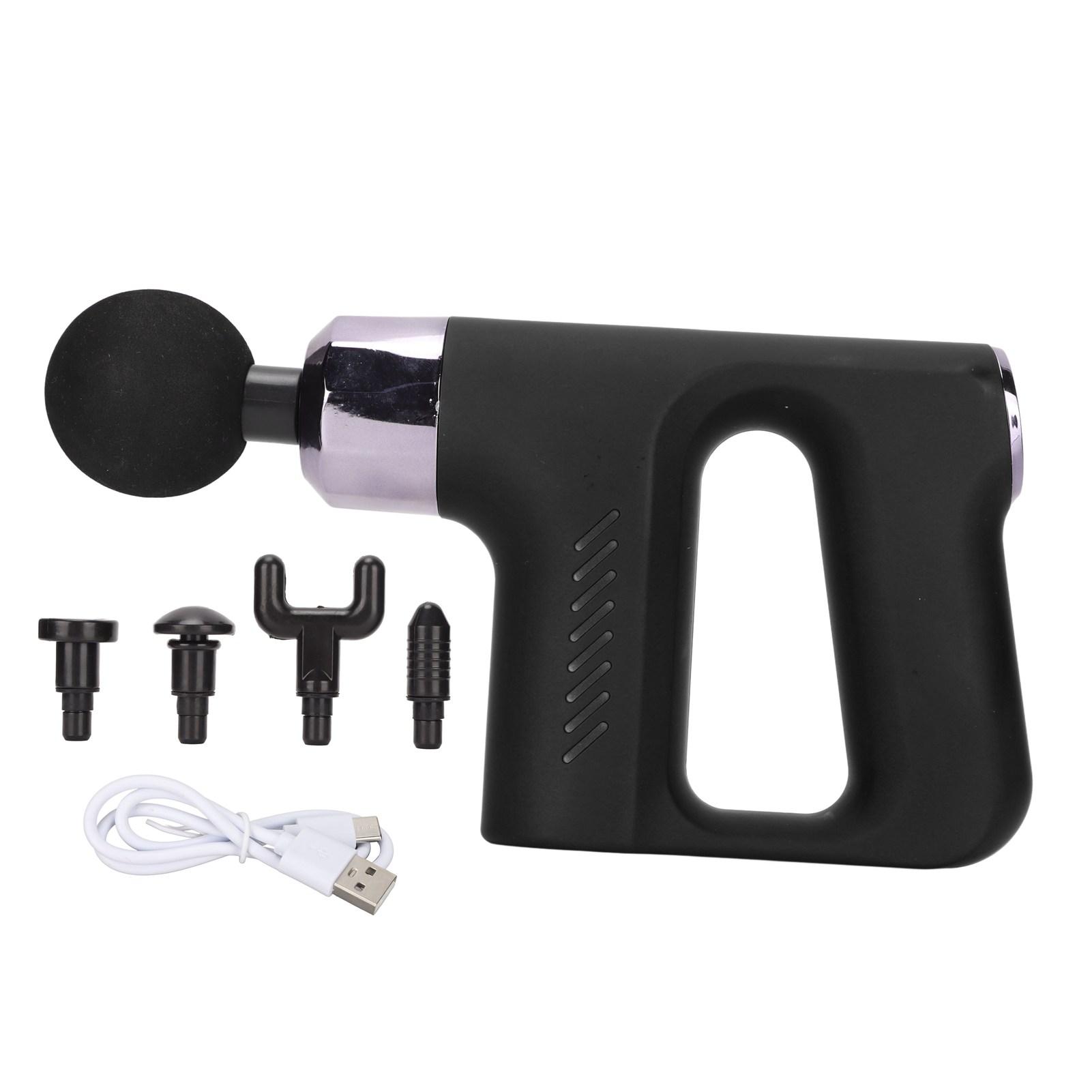 

Ударный мышечный массажер небольшой портативный расслабляющий фитнес-электрический частотно-преобразовательный аппарат чёрный