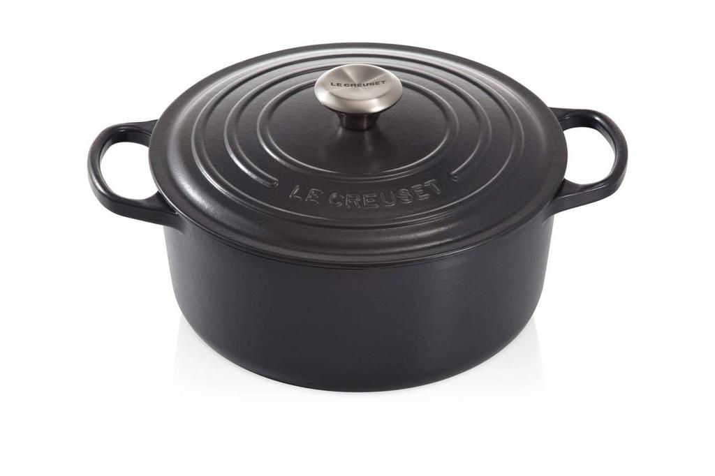 Le Creuset Cocotte Ronde 24 cm matte black Gas IH Oven Compatible