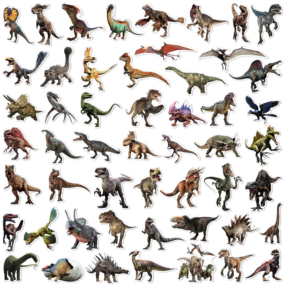 10/30/50/100pcs Jurassic Park Cartoon Stickers Cool Dinosaur Graffiti Decal DIY Suitcase Notebook Laptop PVC Sticker Classic Toy