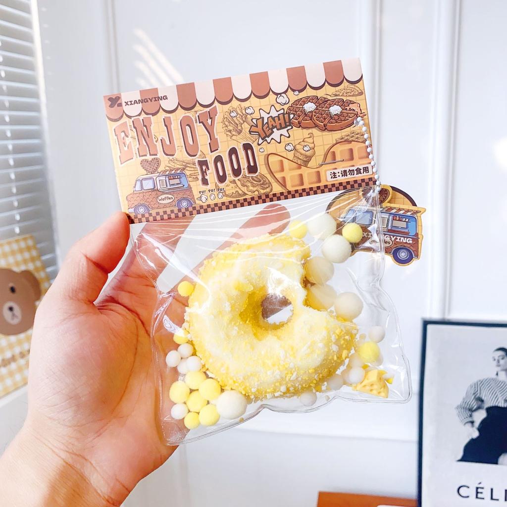 Cute Cartoon Food Squeeze Toy Silicone Pinch Slow Rebound Decompression Toy for Adult Kids Gift Stress Reliever Toys