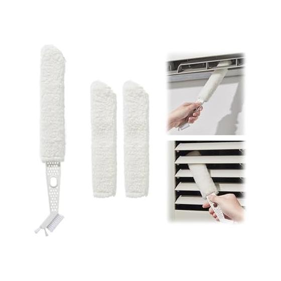 Air Conditioner Brush [Set of 3] Gap Brush, Air Conditioner Cleaning Brush, Air Conditioner Fin Comb, Total Length 30cm, Repeated Use, Replacement,