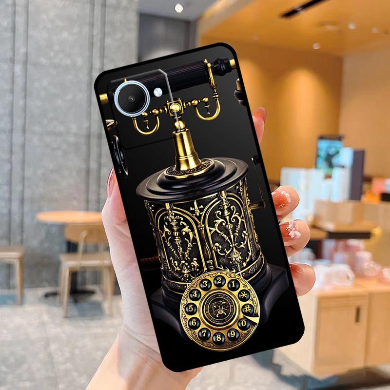 Retro Telefon Wählscheibe Fall Für Realme C55 C33 C31 C35 C30 C11 C15 C25s C21Y GT Neo 5 3T 2T 8 9 10 11 Pro Plus