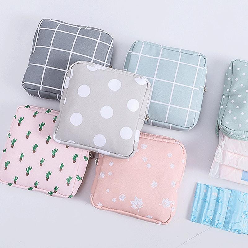 Sanitary Napkin Storage Bag Auntie Napkin Portable Storage Bag Large Capacity Sanitary Cotton Monthly Event Small Bag