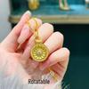 Gold Sunflower Compass Rotating Pendant in Vietnamese Court Style
