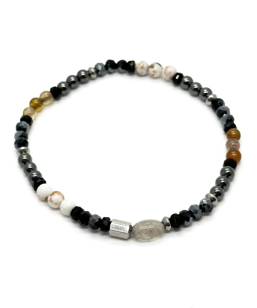 Monoflux Core Tone Gemstone Bracelet _ Brown Core