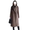 Updated Coat Spring and Autumn Medium and Long Large Size Woolen Korean Version Relaxed Fit Woolen Coat Women