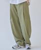AOTT Cool Summer Linen Single-Pleat Wide Pants Khaki