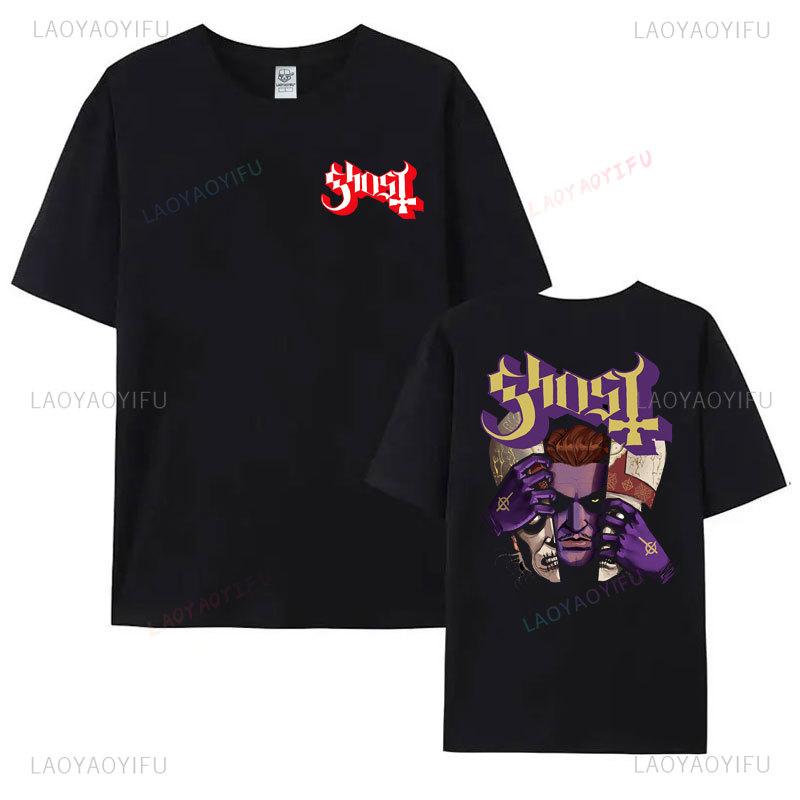 Casual Fashion Ghost of Tsushima Als Heavy Metal Band Musik Parodie Schwarzes T-Shirt Unisex Baumwolle Streetwear Hipster Ropa Hombre