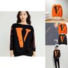 Trendy Cotton Sweatshirt For Men Casual Loose Fit Long Sleeve Crewneck Top