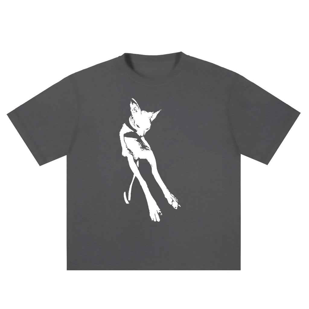 Summer Unisexs TShirt Fashion Tops Tees Unisex Casual Cotton Clothing Short Sleeve Streetwear Cats Print Graphic TShirt Punk