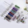 Exquisite Bottom Refillable Keychain Bottle 5ml Crystal Key Ring Atomizer Rhinestone Portable Spray Bottle For Travel