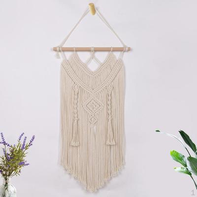 Beige Wall Ing Tapestry, Bohemian Macrame Tassel Decoration Woven Tapestry Party Background