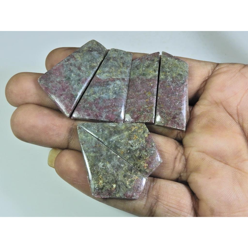 34-36 MM Natural Rhodonite Matched Pair Fancy Loose Gemstone 3 Pair Lot A-606