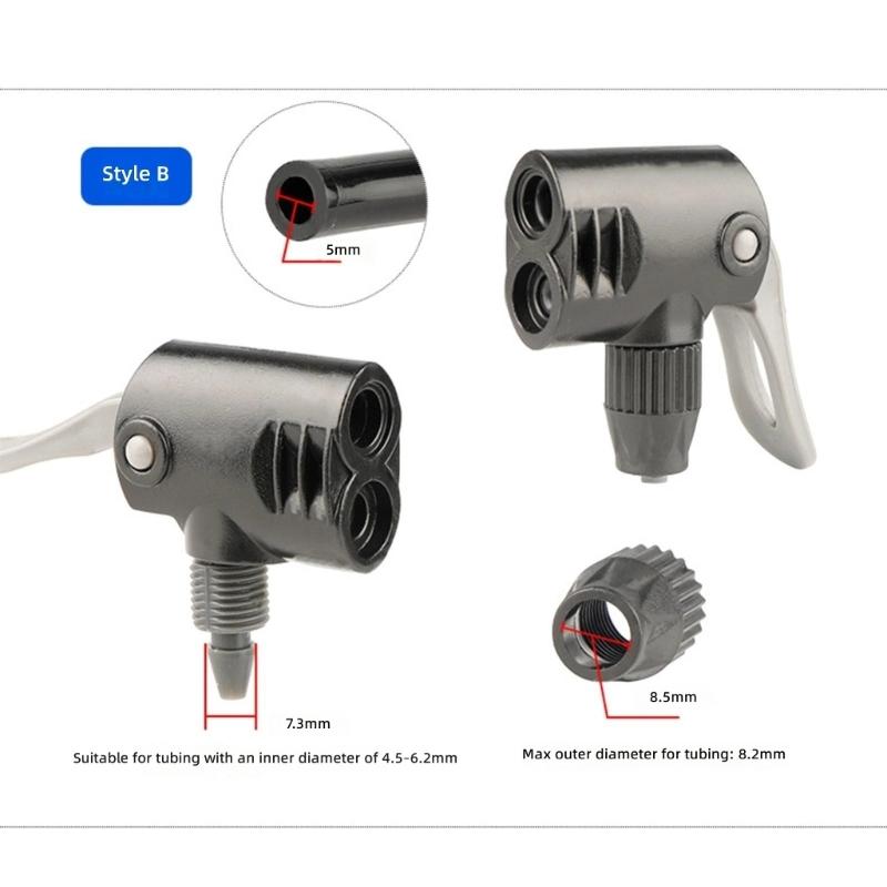 Multipurpose Air Pumps Nozzle Bicycles Pumps Nozzle Hose Adapter for Sports Equipment Road Bike Pumps Replacement