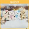 Adorable Birthday Hat Bear Pendant Cute Cartoon Girl Plush Keychain Backpack Kid