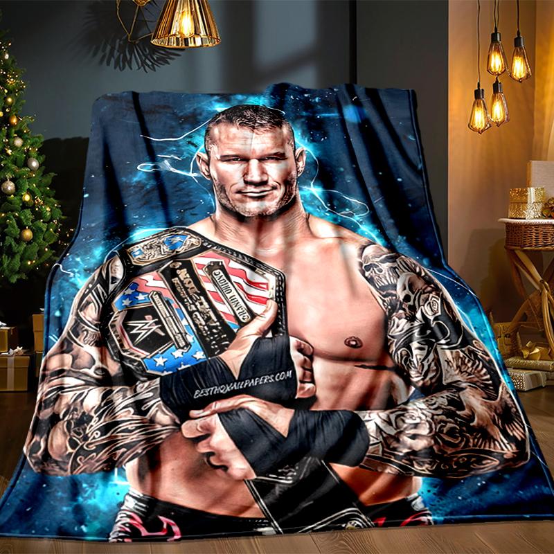 Wrestling Champion With Wwe Title Blanket Lightweight Ideal Bedding Blanket Perfect for Travel, Living Rooms, Offices, Sofas, Fan Christmas Gift