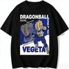 Dragon Ball Z Vegeta Saiyan Prince Printed T-shirt Summer Unisex Loose and Breathable Cotton T-shirt Top