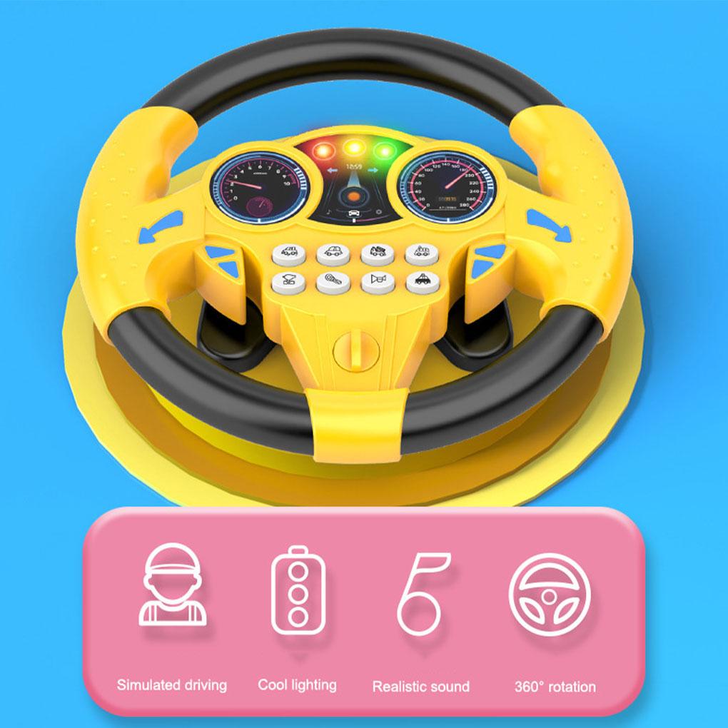 ABS Driving Steering Wheel Role-playing Toy With Simulation Effects For Kids Steering Wheel Toys