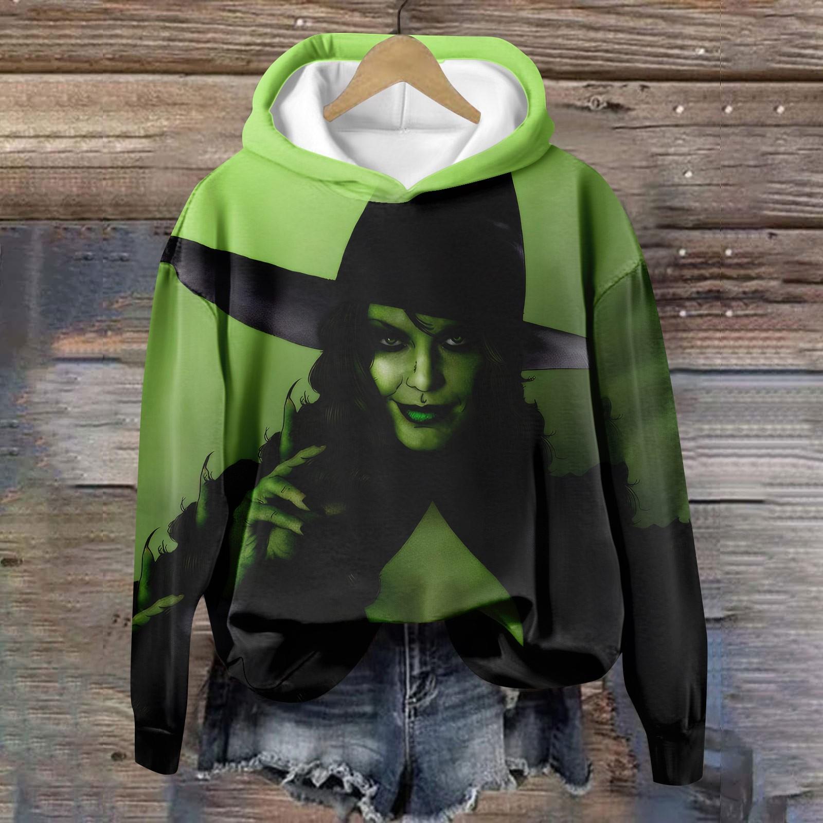 

Женские топы Толстовка с принтом Круглый вырез С капюшоном Повседневная L