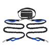 Dog Leash with Waist Bag Reflective Retractable Leash for Two Dogs Hands-Free Running Leash with Padded Handles Night Safety Walking Gear