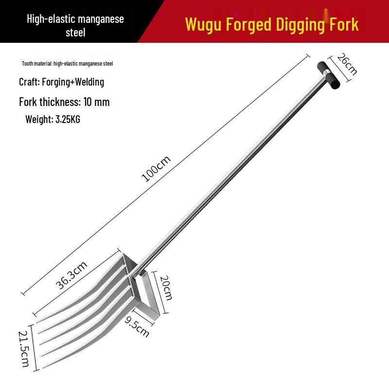 Manual Steel Fork & Shovel Set for Digging Sweet Potatoes and Loosening Soil