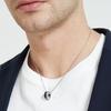 Swarovski Alto Three Ring Lucky Charm Bead Necklace Unisex Necklace Gray 5427142