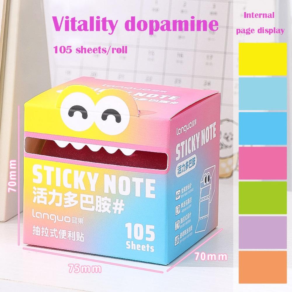 105 Sheets Cartoon Sticky Notes Pull Out Design Message Stickers  Office School Supplies Stationery