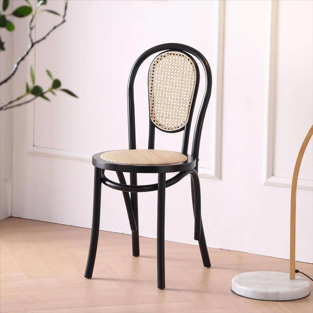 Nordic Rattan Chair for Living Room, Nordic Chairs, Vintage, Solid Wood, Medieval Design, Dining Room Chairs, Cafe and Hotel