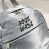 Mochila Escolar Fofa de PU com Bolso Frontal com Zíper Mochila Leve para Meninas Adolescentes Casual Diária para Viagem