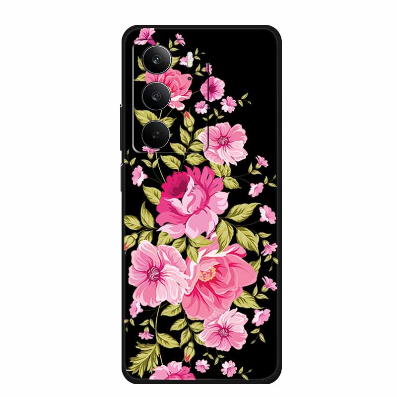 For Realme Narzo 80 Lite 5G Case Narzo80 Lite Coque Cartoon Cat TPU Black Silicone Soft Phone Case For Realme Narzo 80Lite Funda