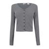 Womens/Ladies Pinstripe Ribbed V Neck Long-Sleeved Top