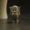 Retros Owl Sculpture Solid Brasses Durable Decoration for Desk Shelf Gift Artistic Handmade Figurine