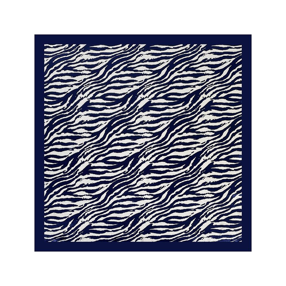 90cm silk scarf zebra pattern women's new arrival bag headscarf shawl artificial silk satin printing square scarf