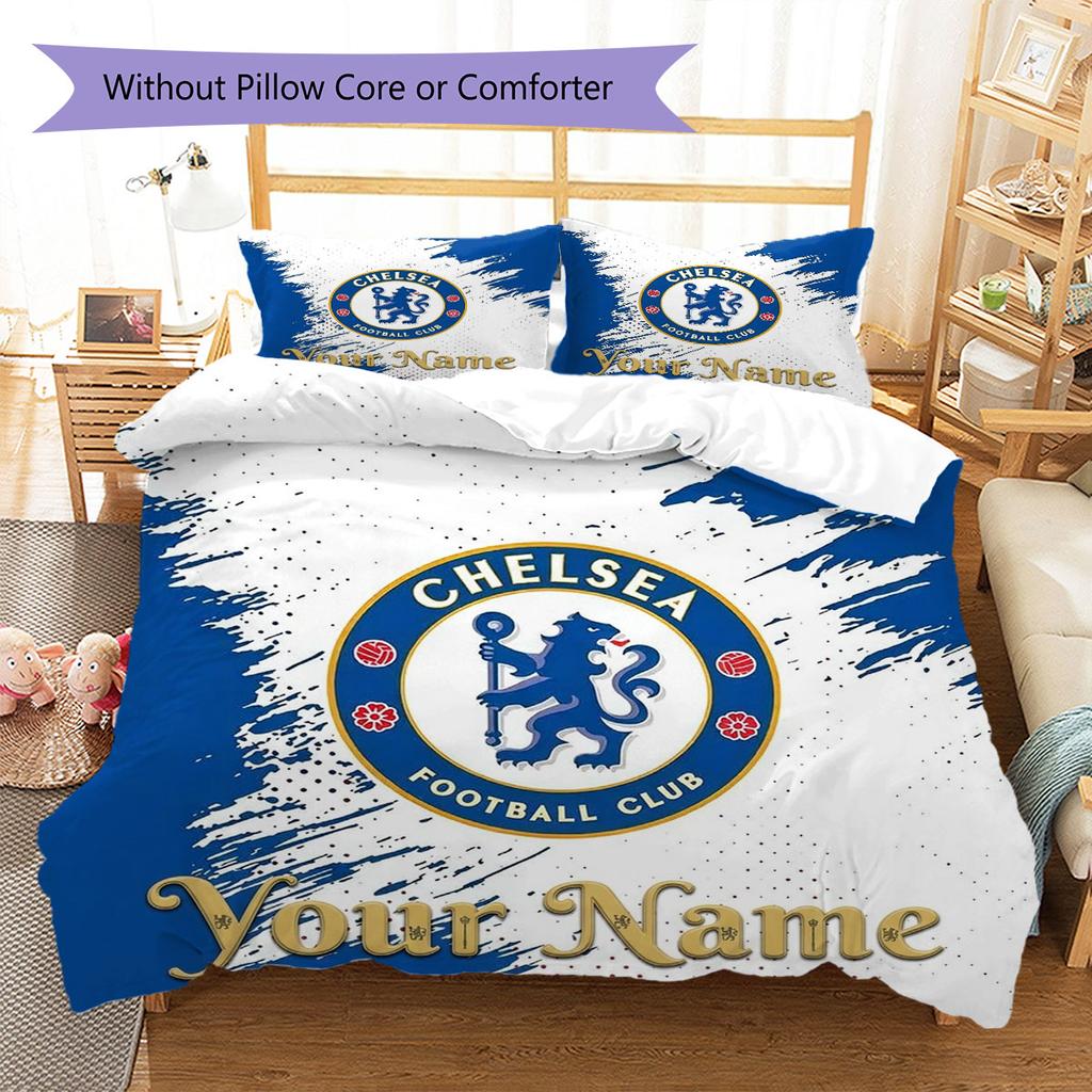 Chelsea F Custom Name Pattern Bedding,Quilt Set Quilt Cover Pillowcase Home Birthday Gift(1 * duvet cover + 2 * pillowcase, without core)