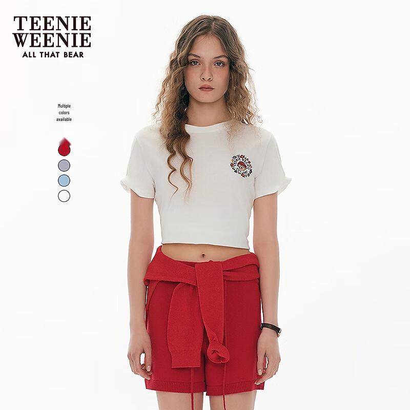 Teenie Weenie Bear Embroidered Short Sleeve T-Shirt