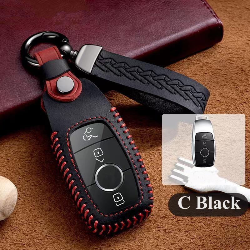 

For Mercedes Benz A C E S G Class Glc Cle Cla Glb Gls W177 W205 W213 W222 X167 Amg Leather Car Remote Key Case Cover Shell