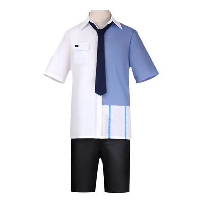 Anime Link Click Lucas Cosplay Kostüm Hut Weiß Kurz Lu Guang Blaues Hemd Hose Hut Komplettes Set Alltagskleidung Halloween Anzug