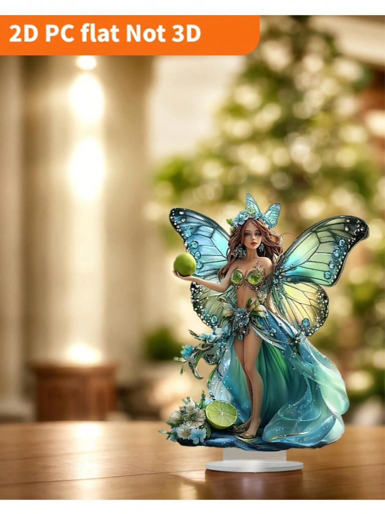 1pcs2D Bohemian Style Butterfly Fairy Statue Decoration - Forest Themed Decoration, Perfect for Bedroom and Living Room Decora